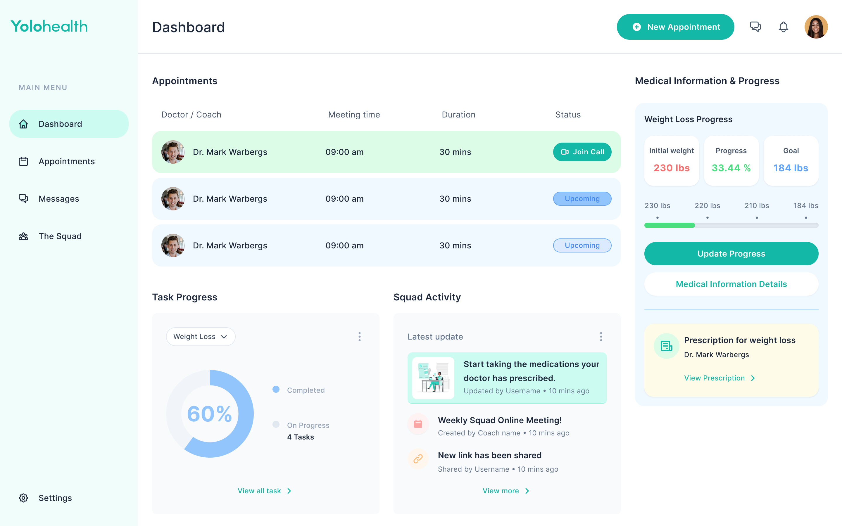 Patient Dashboard